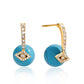 Turquoise Evil Eye Drop Earrings