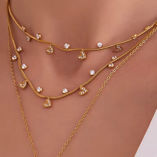 Whispered Hearts Layering Necklace