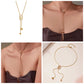 Golden Lock Lariat Necklace
