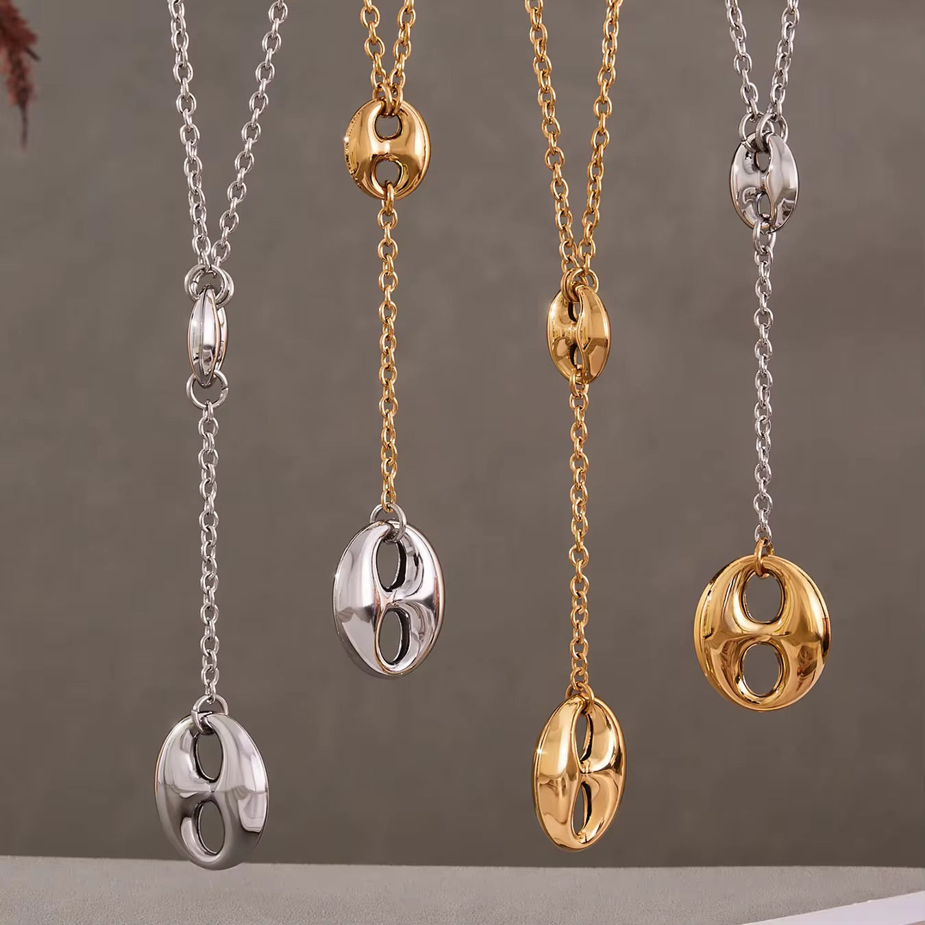 Infinity Link Lariat Necklace