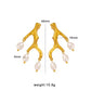 Golden Branch Drop Earrings