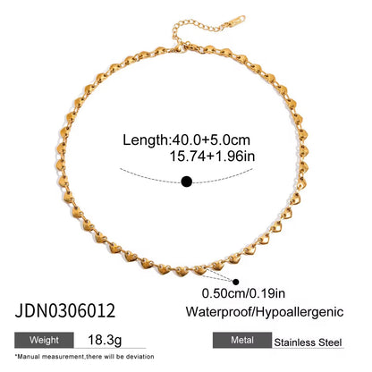 Golden Heart Chain Necklace