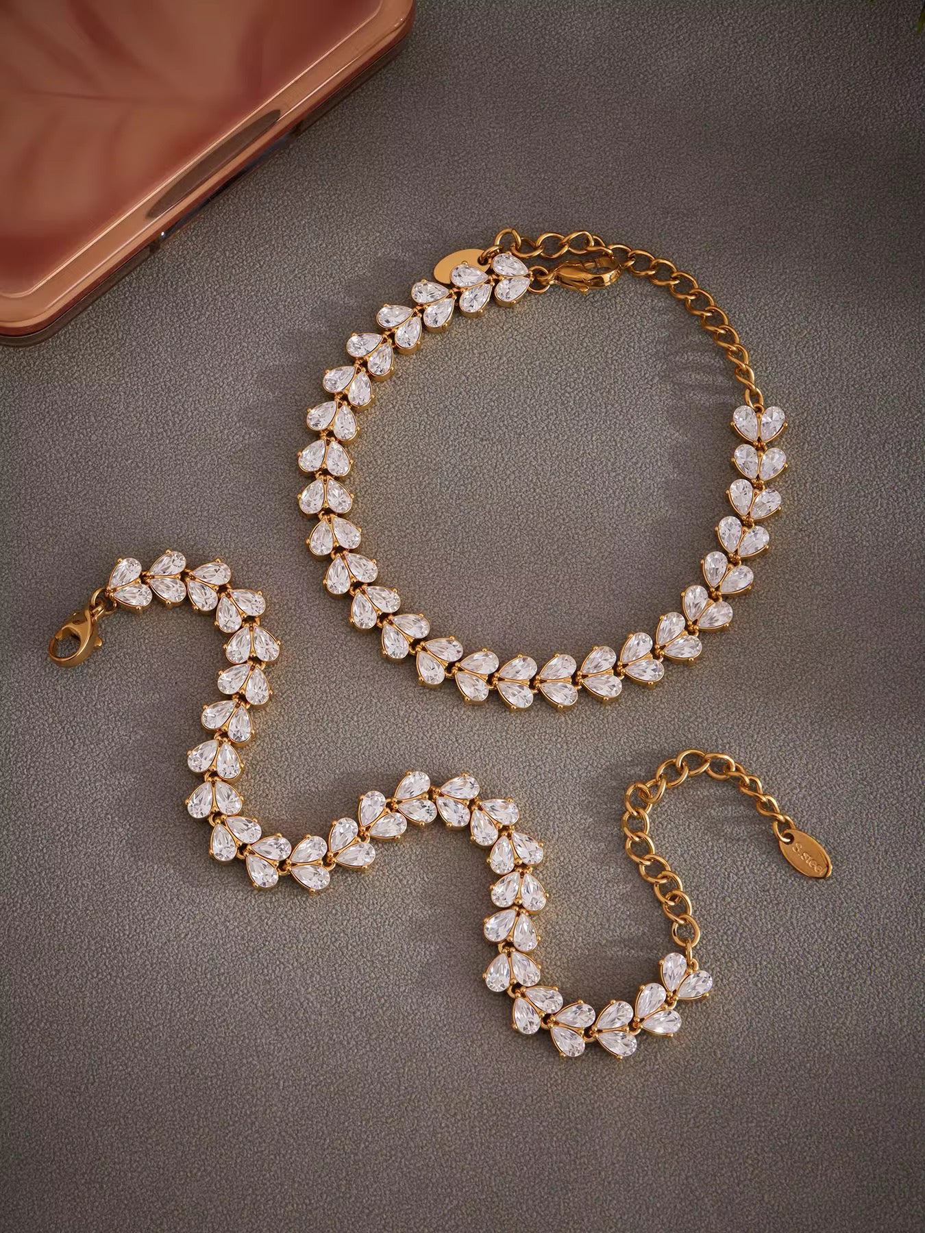 Crystal Petal Tennis Bracelet