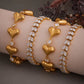 Golden Heart Link Bracelet