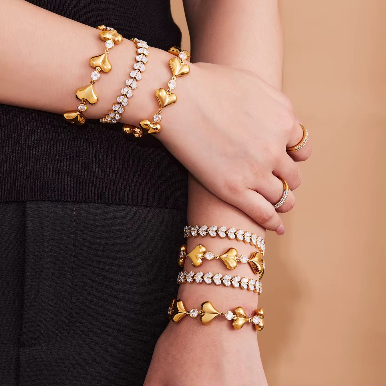 Crystal Petal Tennis Bracelet