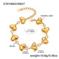 Golden Heart Link Bracelet