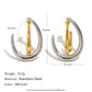 Two-Tone Sculptural Hoop Earrings