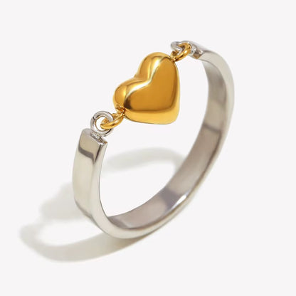 Two tone Heart Ring