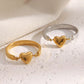Two tone Heart Ring