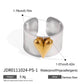 Two-Tone Heart Statement Ring