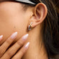 Two-Tone Sculptural Hoop Earrings