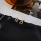 Two-Tone Sculptural Hoop Earrings