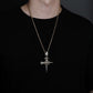 Nail cross necklace with thorn crown