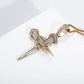 Nail cross necklace with thorn crown