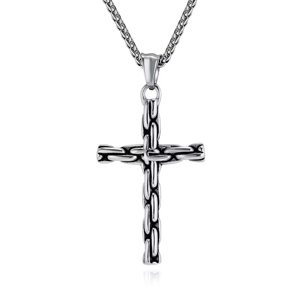 Linked Faith Cross Necklace