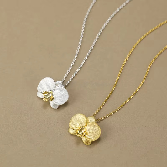 Orchid Pendant Necklace