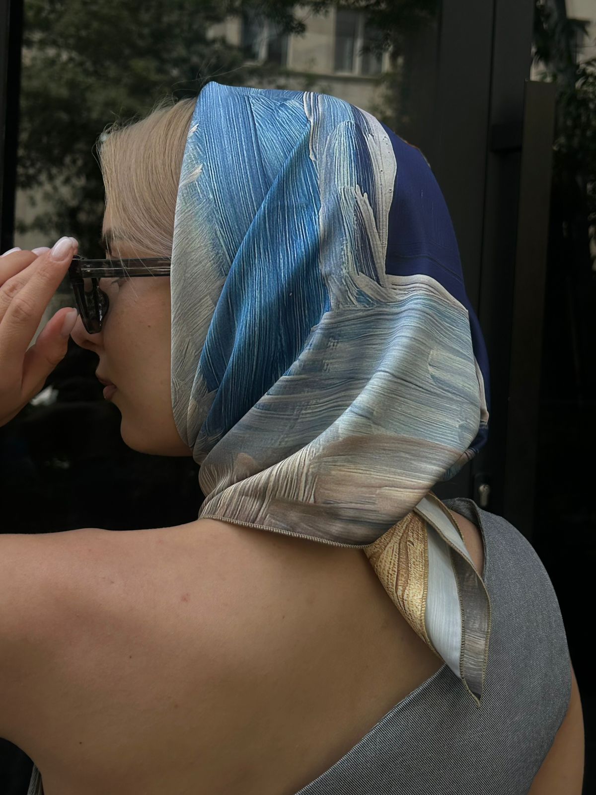 Brushstroke Harmony Silk Scarf