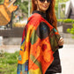 Fiery Symphony Silk Scarf