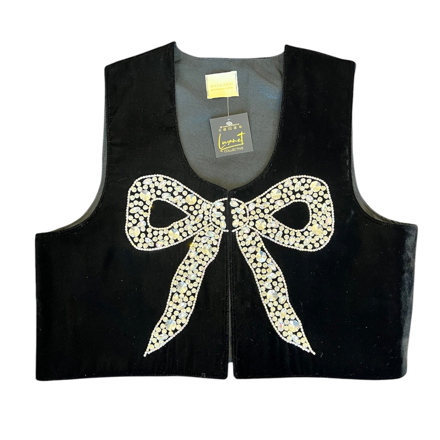 Cropped Bow Vest