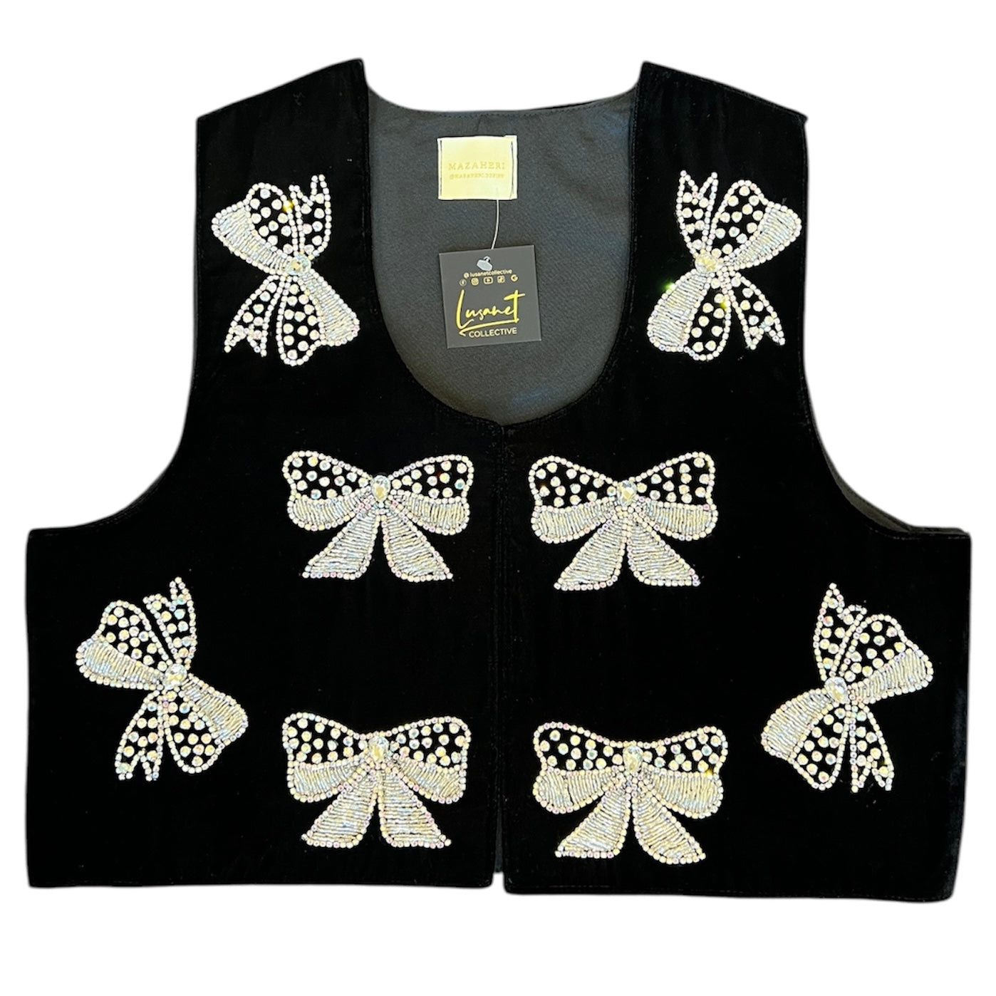 Cropped Small Bows Vest