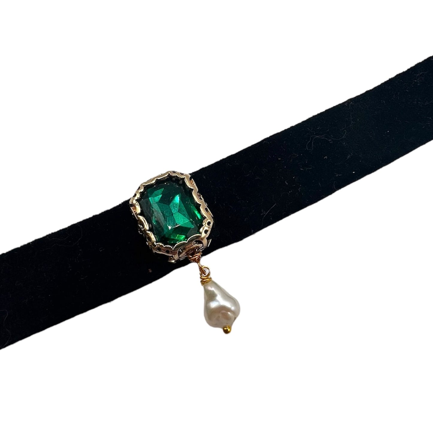 Emerald Green Square Stone Choker