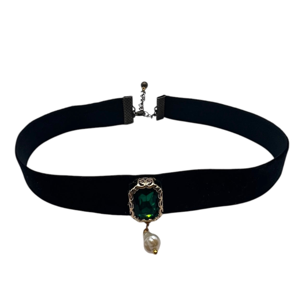 Emerald Green Square Stone Choker