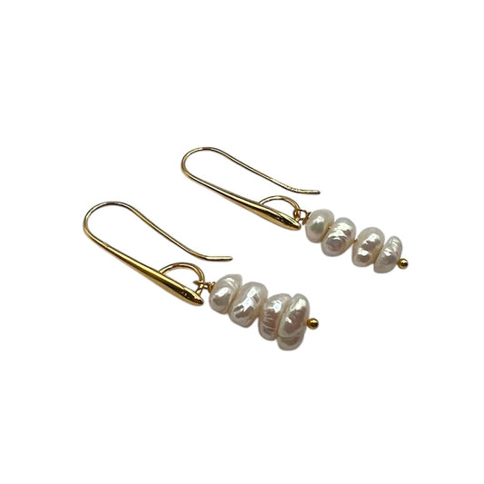 Pearl and Gold Earrings