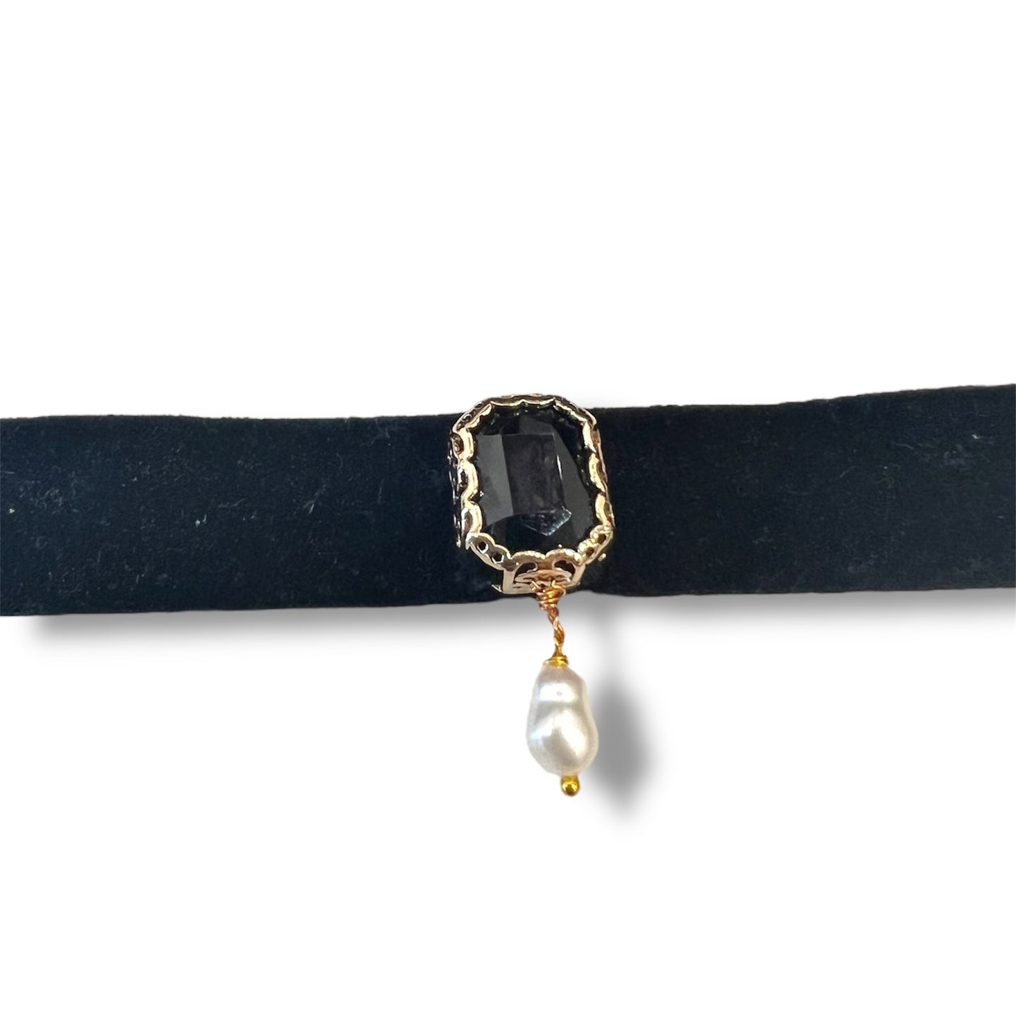 Black Square Stone Choker