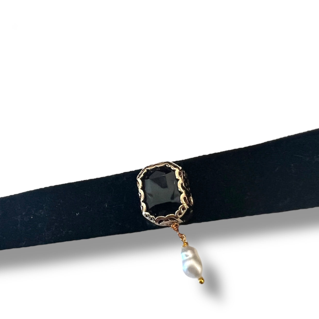 Black Square Stone Choker