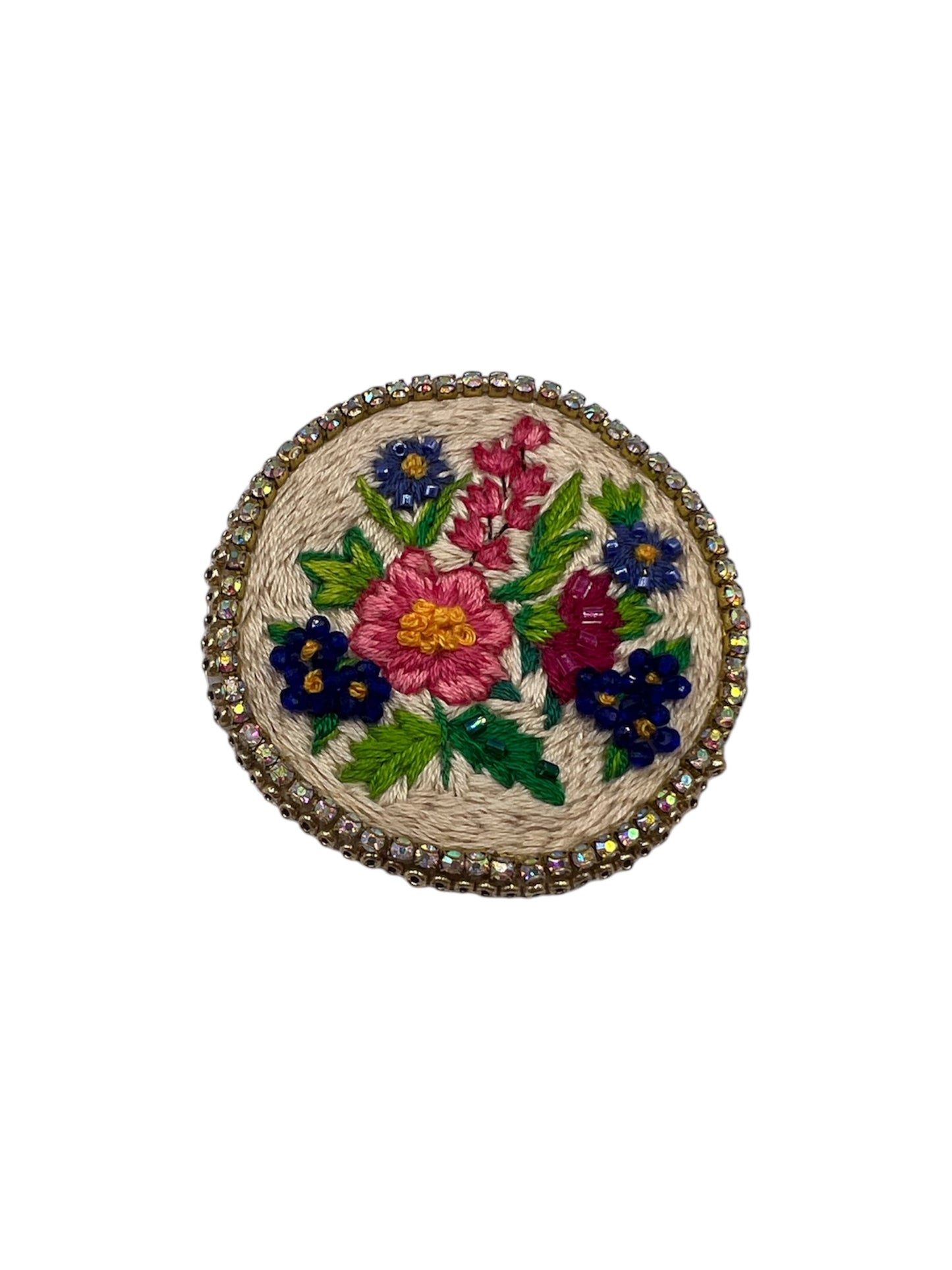 Floral Embroidered Pin