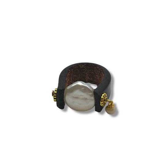 Tablet Faux Pearl Ring