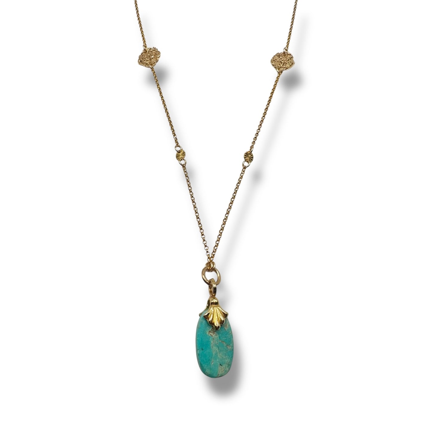 Turquoise & Twist Necklace