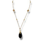 Black stone & Twist Necklace