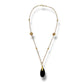 Black stone & Twist Necklace