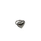 Medium Silver Beaded Heart Ring