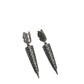 Silver Earrings with Ornamental Etching