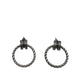 Silver Twisted Hoop Earrings