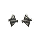 Silver Pyramid Stud Earrings