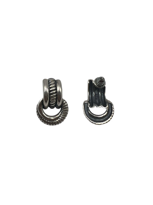 Silver Double Loop Earrings