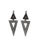 Silver Geometric Triangle Earrings