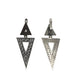 Silver Geometric Triangle Earrings