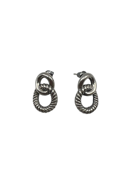Silver Double Knot Earrings