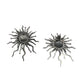 Silver Sunburst Statement Earrings