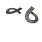 Silver Teardrop Earrings with Geometric Etching