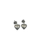 Small Silver Sacred Heart Earrings