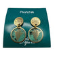 Brass & Turquoise Patina Earrings