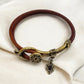 Brass & leather ornamental desighn bracelet