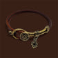 Brass & leather ornamental desighn bracelet