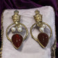 Persian Crown Pearl and Agate Earrings