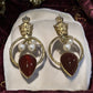 Persian Crown Pearl and Agate Earrings
